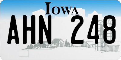 IA license plate AHN248