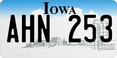 IA license plate AHN253