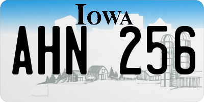 IA license plate AHN256