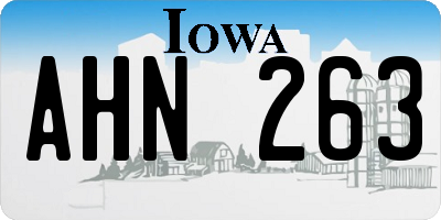 IA license plate AHN263