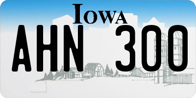 IA license plate AHN300