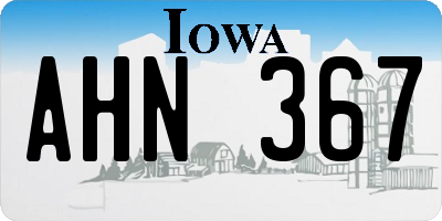 IA license plate AHN367