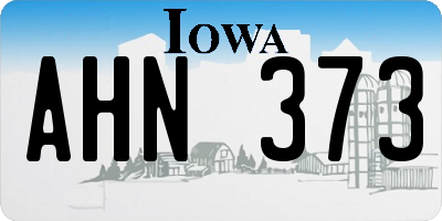 IA license plate AHN373