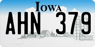 IA license plate AHN379
