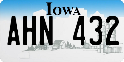 IA license plate AHN432