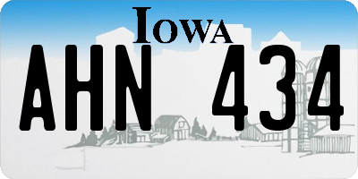 IA license plate AHN434