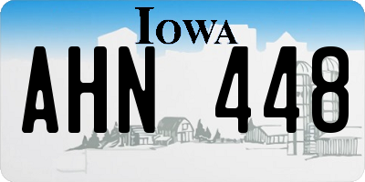 IA license plate AHN448