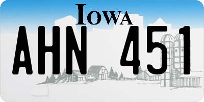 IA license plate AHN451