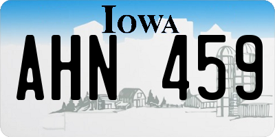 IA license plate AHN459
