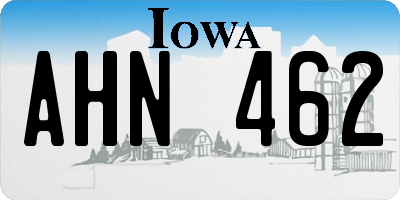 IA license plate AHN462