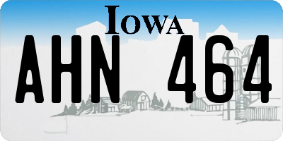 IA license plate AHN464