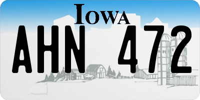 IA license plate AHN472