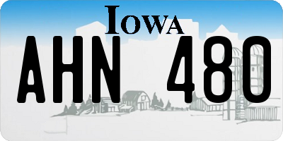 IA license plate AHN480