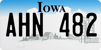 IA license plate AHN482
