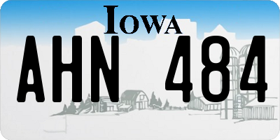 IA license plate AHN484