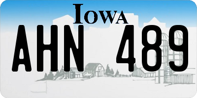 IA license plate AHN489