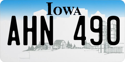 IA license plate AHN490