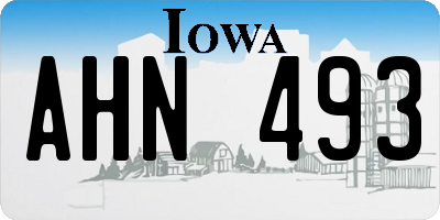 IA license plate AHN493