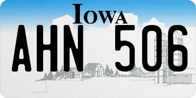IA license plate AHN506