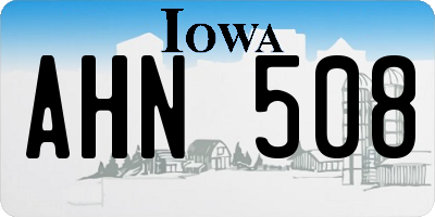 IA license plate AHN508