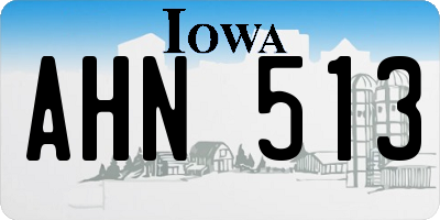 IA license plate AHN513