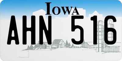 IA license plate AHN516