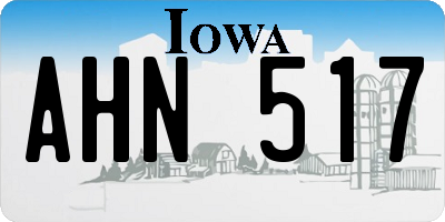 IA license plate AHN517
