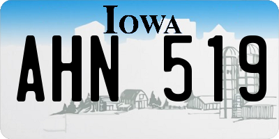 IA license plate AHN519