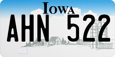 IA license plate AHN522