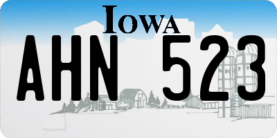 IA license plate AHN523