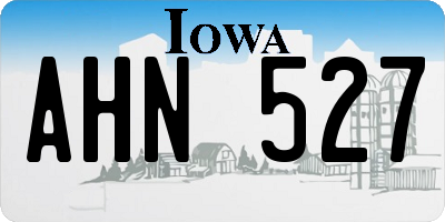 IA license plate AHN527