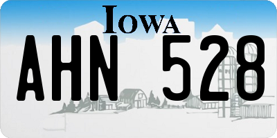 IA license plate AHN528