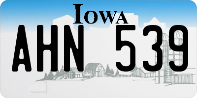 IA license plate AHN539