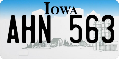 IA license plate AHN563