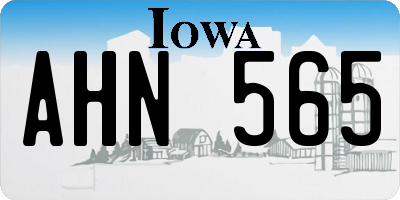 IA license plate AHN565