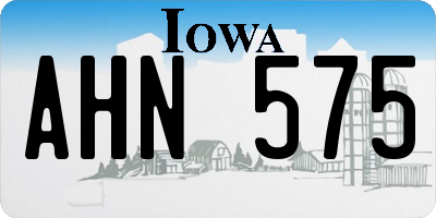 IA license plate AHN575