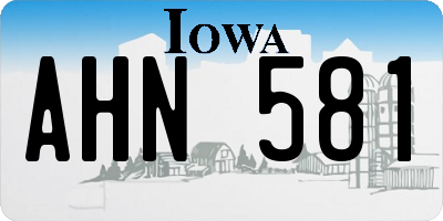 IA license plate AHN581