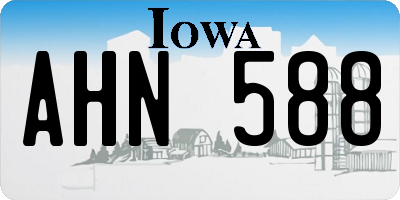 IA license plate AHN588