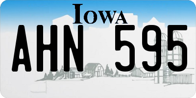 IA license plate AHN595