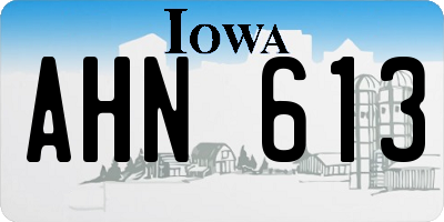 IA license plate AHN613