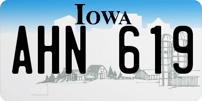 IA license plate AHN619