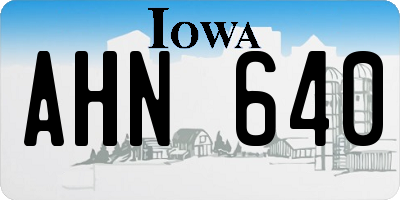 IA license plate AHN640