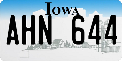 IA license plate AHN644