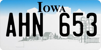 IA license plate AHN653
