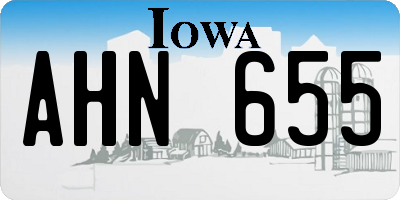 IA license plate AHN655
