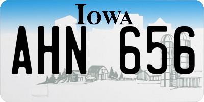 IA license plate AHN656