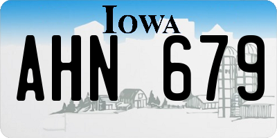 IA license plate AHN679