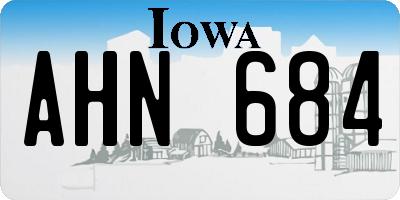 IA license plate AHN684