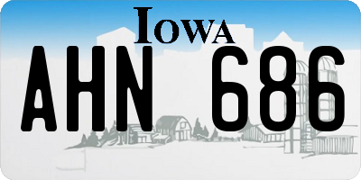 IA license plate AHN686