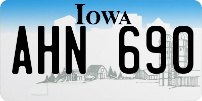 IA license plate AHN690